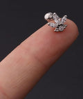 EYE (STAINLESS STEEL) 316L Stainless Steel Micro Pave Cubic Zirconia Cartilage Earrings 316L Stainless Steel Micro Pave Cubic Zirconia Cartilage Earrings
