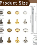 320 Sets 4 Colors 2 Sizes Iron Semi-Tublar Collision Rivets Kits, with tools 320 Sets 4 Colors 2 Sizes Iron Semi-Tublar Collision Rivets Kits, with tools