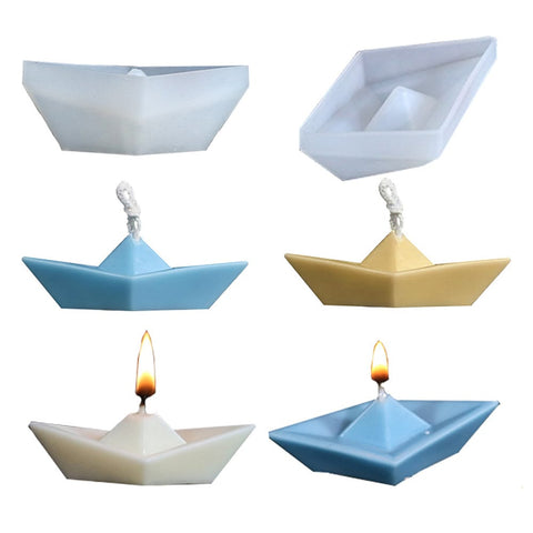 3D Paper Boat Silicone Candle Mould – 86 × 48mm 3D Paper Boat Silicone Candle Mould – 86 × 48mm