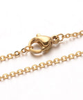 Golden 3pcs. 304 Stainless Steel Chain Necklace, 50cm 3pcs. 304 Stainless Steel Chain Necklace, 50cm
