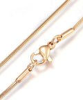 3pcs. 304 Stainless Steel Snake Chain Necklaces, Golden, 50cm 3pcs. 304 Stainless Steel Snake Chain Necklaces, Golden, 50cm