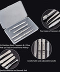 4 Pcs 4 Style Stainless Steel Tweezers & 4-Claw Pick up Tool for Small Parts Pickup 4 Pcs 4 Style Stainless Steel Tweezers & 4-Claw Pick up Tool for Small Parts Pickup