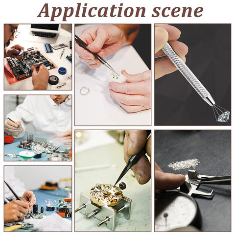 4 Pcs 4 Style Stainless Steel Tweezers & 4-Claw Pick up Tool for Small Parts Pickup 4 Pcs 4 Style Stainless Steel Tweezers & 4-Claw Pick up Tool for Small Parts Pickup