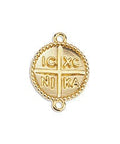 4pcs. Alloy Talisman with 2 Rings, 14mm 4pcs. Alloy Talisman with 2 Rings, 14mm