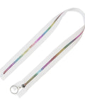 WHITE #5 Nylon Coil Zippers Rainbow Zipper Tape, Resin Coil Colorful Teeth 60cm #5 Nylon Coil Zippers – Rainbow Zipper Tape with Colorful Resin Coil Teeth for Bags, Garments & Crafts