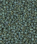 50g MIYUKI DELICA 10/0 MATTED METALLIC SAGE GREEN LUSTER (DBM0373-50G) DELICA 10/0 MATTED METALLIC SAGE GREEN LUSTER