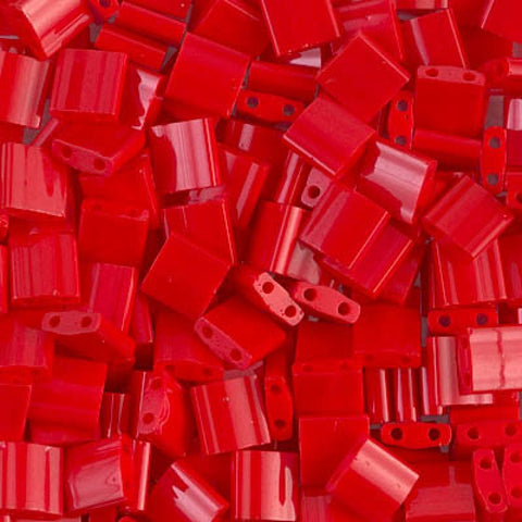 50g Miyuki Tila Bead Opaque Dark Red 0408 TILA BEADS OPAQUE DARK RED