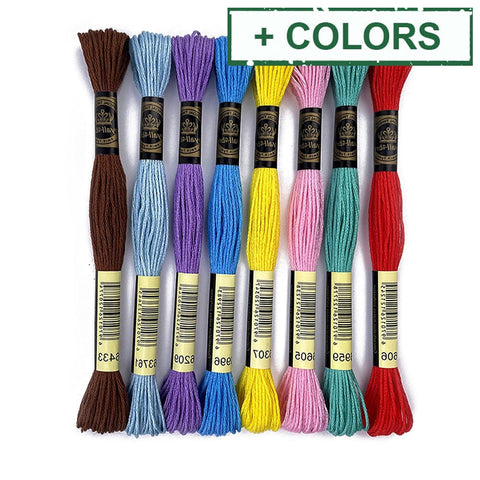 6-Ply Crochet Threads, Embroidery Floss, Mercerized Cotton Yarn for Lace Hand Knitting, Mixed Color 6-Ply Crochet Threads, Embroidery Floss, Mercerized Cotton Yarn for Lace Hand Knitting, Mixed Color