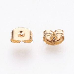 60pcs. 304 Stainless Steel Ear Nuts, Golden, 6mm 60pcs. 304 Stainless Steel Ear Nuts, Golden, 6mm