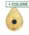 6pcs. Alloy Drop with Textured Pattern, 18x27mm 6pcs. Alloy Drop with Textured Pattern, 18x27mm