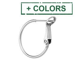 6pcs. Brass Hoop Earring with Clip, 1.2x18mm 6pcs. Brass Hoop Earring with Clip, 1.2x18mm