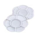7-Compartment Plastic Watercolor & Oil Paint Palette – Flower Shape, White 7-Compartment Plastic Watercolor & Oil Paint Palette – Flower Shape, White