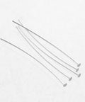 925 Sterling Silver Flat Head Pins – 29~30mm x 0.5mm, 1.5mm Head | Jewelry Findings 925 Sterling Silver Flat Head Pins – 29~30mm x 0.5mm, 1.5mm Head | Jewelry Findings