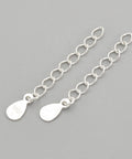 925 Sterling Silver Twisted Extender Chains, 33mm 925 Sterling Silver Twisted Extender Chains, 33mm