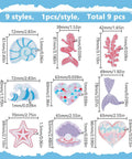 9Pcs Sea Theme Embroidery Patches – Iron On / Sew On Cloth Appliques Sea Theme Embroidery Patches 9pcs