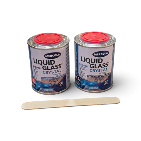 Mercola Liquid Glass Crystal – Clear Two-Part Epoxy Casting Resin