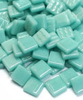 PALE TEAL 12mm Recycled Sintered Glass Mosaic Tiles 12mm Recycled Sintered Glass Mosaic Tiles