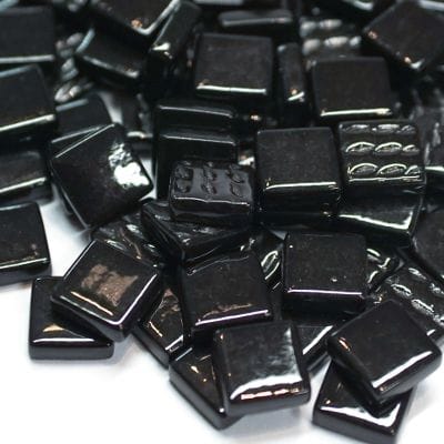 OPAL BLACK 12mm Recycled Sintered Glass Mosaic Tiles 12mm Recycled Sintered Glass Mosaic Tiles