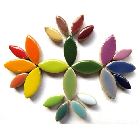 Mixed Ceramic Petal Mosaic Tiles