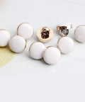 STYLE 2 (WHITE) ABS Plastic Shank Buttons, with Enamel, for Garment Accessories, Round 11mm ABS Plastic Shank Buttons, with Enamel, for Garment Accessories, Round 11mm