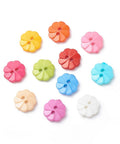 MIXED COLORS Acrylic Buttons, 2-Hole, Dyed, Flower, Size: about 13mm Acrylic Buttons, 2-Hole, Dyed, Flower, Size: about 13mm