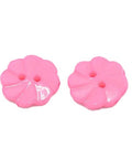 PINK Acrylic Buttons, 2-Hole, Dyed, Flower, Size: about 18mm Acrylic Buttons, 2-Hole, Dyed, Flower, Size: about 18mm