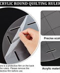 Acrylic Quilting Rulers, Round Templates, Transparent Patchwork Sewing Cutting Craft Ruler DIY Tools, with Hole, Clear Acrylic Quilting Rulers, Round Templates, Transparent Patchwork Sewing Cutting Craft Ruler DIY Tools, with Hole, Clear