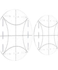 Acrylic Quilting Rulers, Round Templates, Transparent Patchwork Sewing Cutting Craft Ruler DIY Tools, with Hole, Clear Acrylic Quilting Rulers, Round Templates, Transparent Patchwork Sewing Cutting Craft Ruler DIY Tools, with Hole, Clear