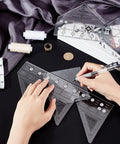 Acrylic Quilting Rulers, Triangle Templates, Transparent Patchwork Sewing Cutting Craft Ruler DIY Tools, Clear Clear Acrylic Quilting Rulers – Triangle Templates for Patchwork, Sewing & Craft Cutting