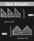 Acrylic Quilting Rulers, Triangle Templates, Transparent Patchwork Sewing Cutting Craft Ruler DIY Tools, Clear Clear Acrylic Quilting Rulers – Triangle Templates for Patchwork, Sewing & Craft Cutting