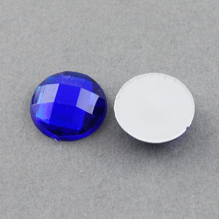 BLUE (FB3476-14) Acrylic Rhinestone Cabochons, Flat Back, 20x6mm Acrylic Rhinestone Cabochons, Flat Back, 20x6mm