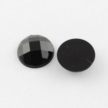 BLACK (FB3476-15) Acrylic Rhinestone Cabochons, Flat Back, 20x6mm Acrylic Rhinestone Cabochons, Flat Back, 20x6mm
