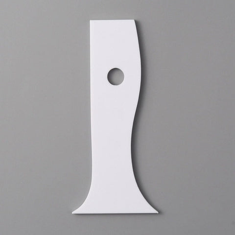 Acrylic Scraper Tools, White 52x116mm Acrylic Scraper Tools, White 52x116mm