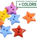 Acrylic Sewing Buttons, Plastic Buttons, 2-Hole, Dyed, Star, 19x3mm Acrylic Sewing Buttons, Plastic Buttons, 2-Hole, Dyed, Star, 19x3mm