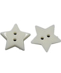 WHITE Acrylic Sewing Buttons, Plastic Buttons, 2-Hole, Dyed, Star, 19x3mm Acrylic Sewing Buttons, Plastic Buttons, 2-Hole, Dyed, Star, 19x3mm