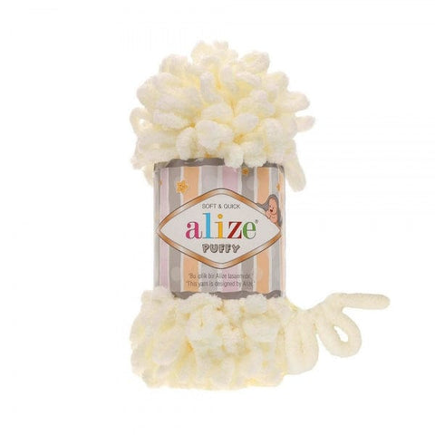 Alize Yarn 01 Alize Puffy Yarn – Super Soft, Chunky Loop Yarn for Hand Knitting