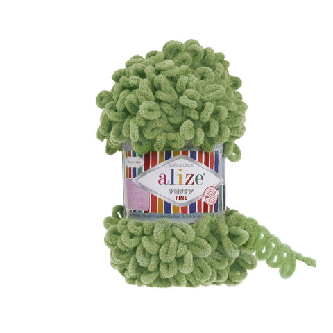 Alize Yarn 485 Alize Puffy Fine Yarn – Lightweight Loop Yarn for Detailed Hand Knitting