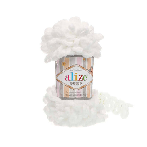 Alize Yarn 55 Alize Puffy Yarn – Super Soft, Chunky Loop Yarn for Hand Knitting