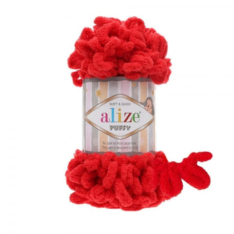 Alize Yarn 56 Alize Puffy Yarn – Super Soft, Chunky Loop Yarn for Hand Knitting