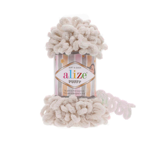 Alize Yarn 599 Alize Puffy Yarn – Super Soft, Chunky Loop Yarn for Hand Knitting
