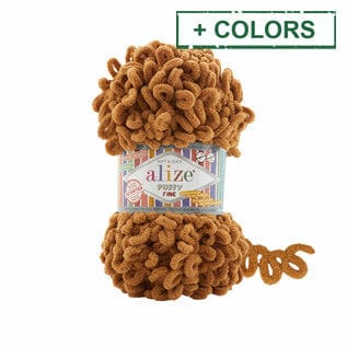 Alize Yarn Alize Puffy Fine Yarn – Lightweight Loop Yarn for Detailed Hand Knitting