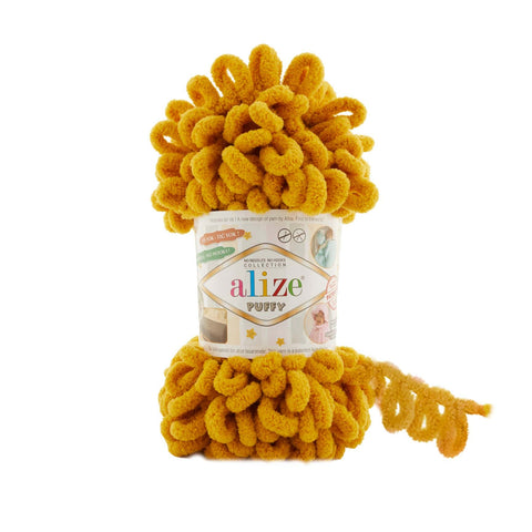 Alize Yarn ALP-02 Alize Puffy Yarn – Super Soft, Chunky Loop Yarn for Hand Knitting