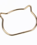 GOLDEN Alloy Bag Handle, Cat Head Design, 7.3x10.5x0.5cm Alloy Bag Handle, Cat Head Design, 7.3x10.5x0.5cm
