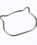 PLATINUM Alloy Bag Handle, Cat Head Design, 7.3x10.5x0.5cm Alloy Bag Handle, Cat Head Design, 7.3x10.5x0.5cm
