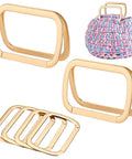 Alloy Bag Handle, Rectangle, Light Gold, 94.5x62x2mm Alloy Bag Handle, Rectangle, Light Gold, 94.5x62x2mm