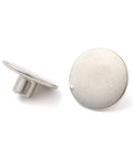 PLAIN PLATINUM / 20MM DIAMETER  / NAIL 7MM Alloy Button Pins for Jeans, Nautical Buttons, Garment Accessories, Round Alloy Button Pins for Jeans, Nautical Buttons, Garment Accessories, Round