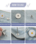Alloy Button Pins for Jeans, Nautical Buttons, Garment Accessories, Round Alloy Button Pins for Jeans, Nautical Buttons, Garment Accessories, Round