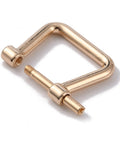 Alloy D-Rings with Screw Shackle – Trapezoid Buckles for Bag Strap Connector, Light Gold Hardware, 2.4×2.8×0.5cm Alloy D-Rings with Screw Shackle – Trapezoid Buckles for Bag Strap Connector, Light Gold Hardware, 2.4×2.8×0.5cm
