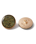 Alloy Enamel Shank Buttons, Flat Round with Tree, Light Gold, Olive, 18x7~8mm Alloy Enamel Shank Buttons, Flat Round with Tree, Light Gold, Olive, 18x7~8mm