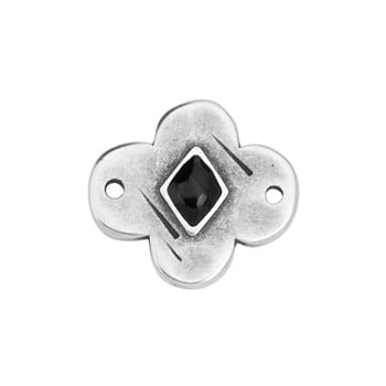 BLACK DOMED Alloy Flower Connector 19x18mm – Ø1.7mm Hole Alloy Flower Connector 19x18mm – Ø1.7mm Hole